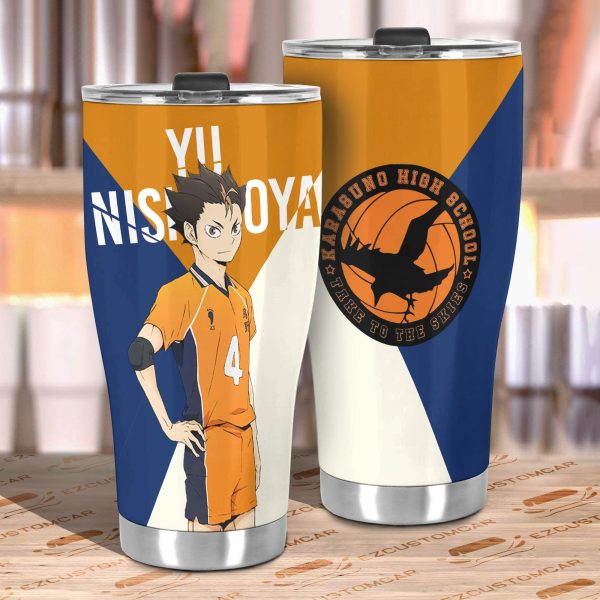 haikyuu car accessories anime car tumbler cup yu nishinoya rogsn