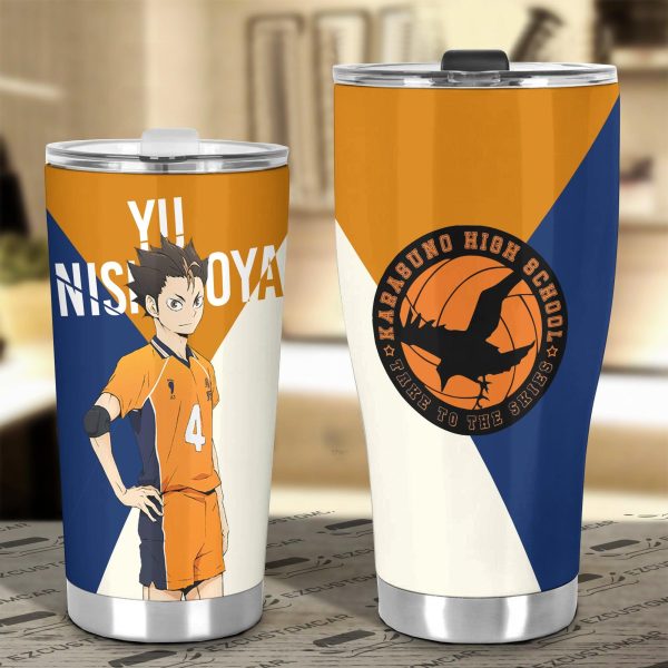 haikyuu car accessories anime car tumbler cup yu nishinoya vxcps
