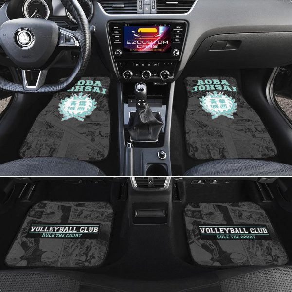 haikyuu car floor mats aoba johsai symbol oihpl