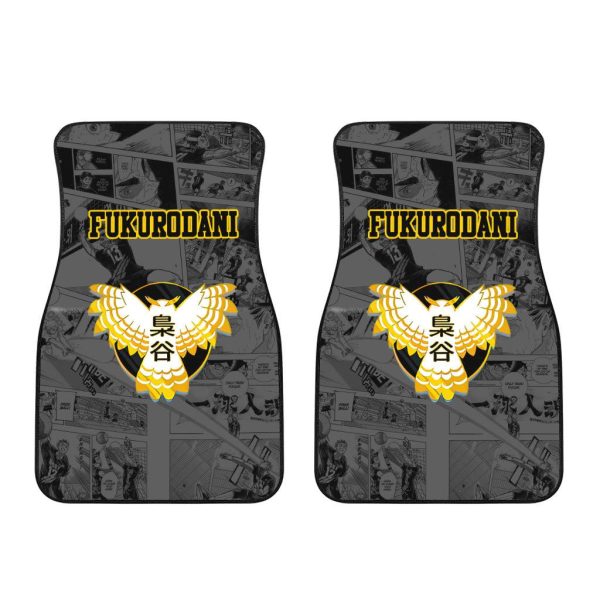 haikyuu car floor mats fukurodani symbol 4w7y1