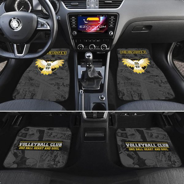 haikyuu car floor mats fukurodani symbol bxc5c