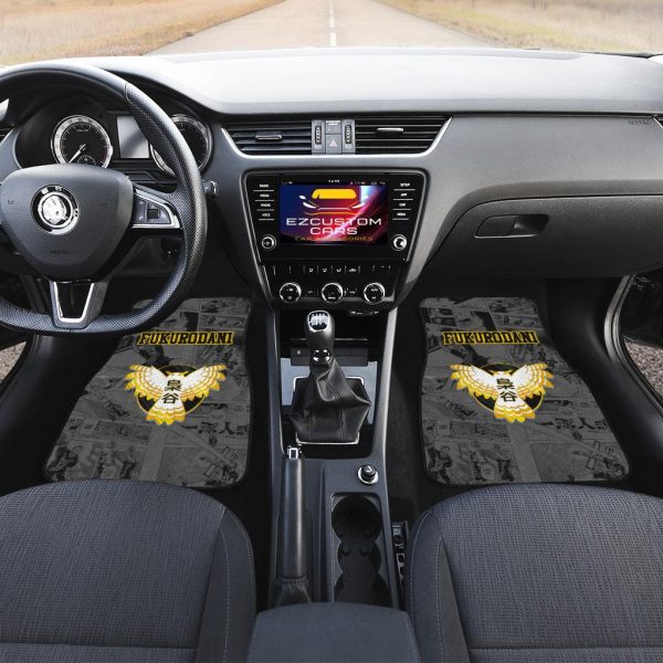 haikyuu car floor mats fukurodani symbol fwaj4