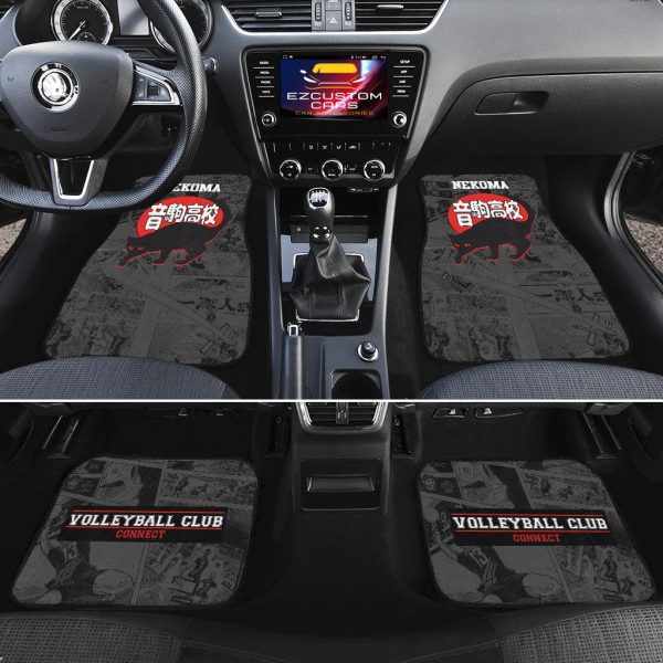 haikyuu car floor mats nekoma symbol 2jz6m
