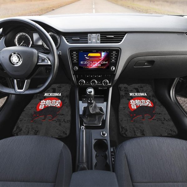 haikyuu car floor mats nekoma symbol bzjnw