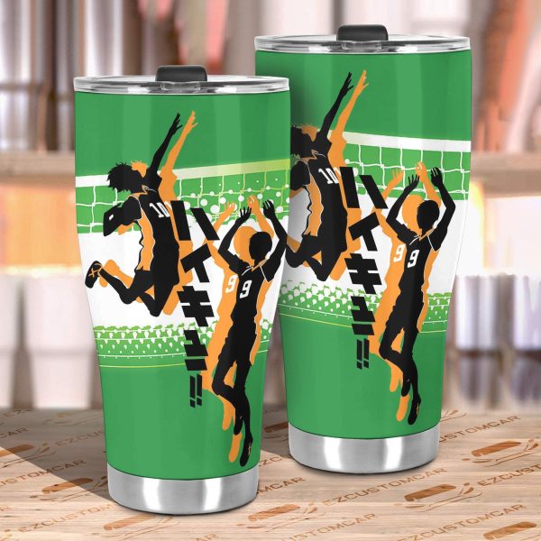 haikyuu hinata x tobio car tumbler cup custom volleyball anime car accessories vqaih