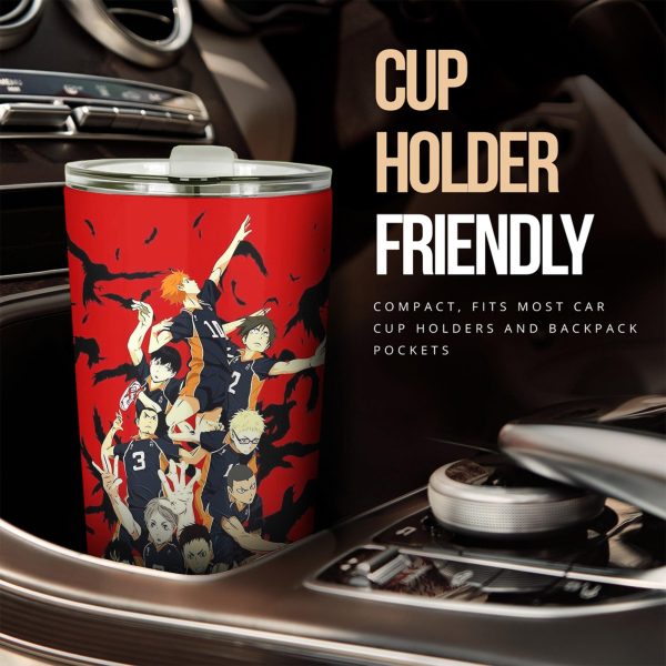 haikyuu karasuno high car tumbler cup custom volleyball anime car accessories opaww