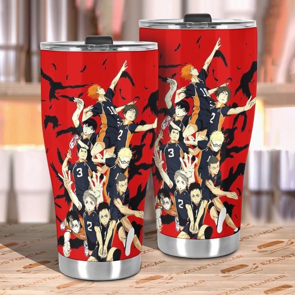 haikyuu karasuno high car tumbler cup custom volleyball anime car accessories xpsvc