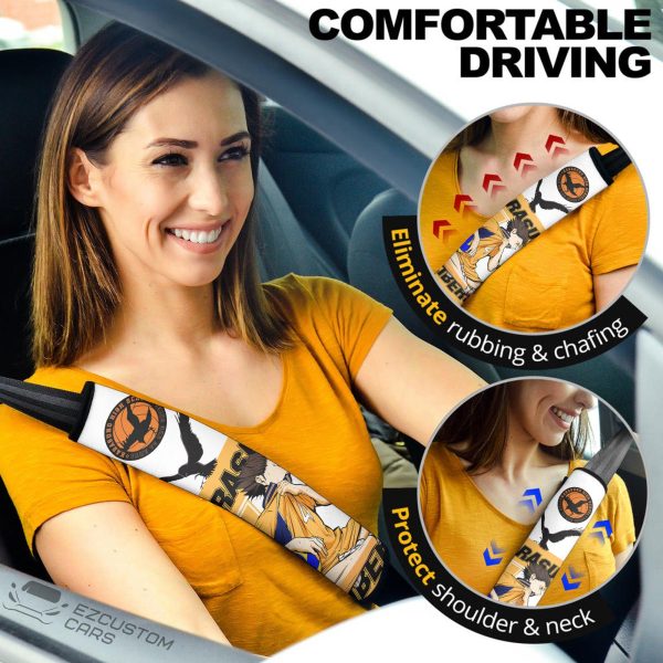Haikyuu Nishinoya Seat Belt Covers Custom Volleyball Anime Car Accessories