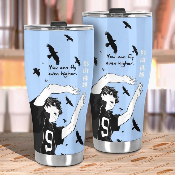 haikyuu tobio kageyama car tumbler cup custom volleyball anime car accessories bk07m