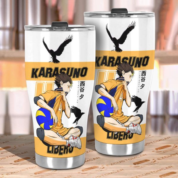 haikyuu y nishinoya car tumbler cup custom volleyball anime car accessories finkg