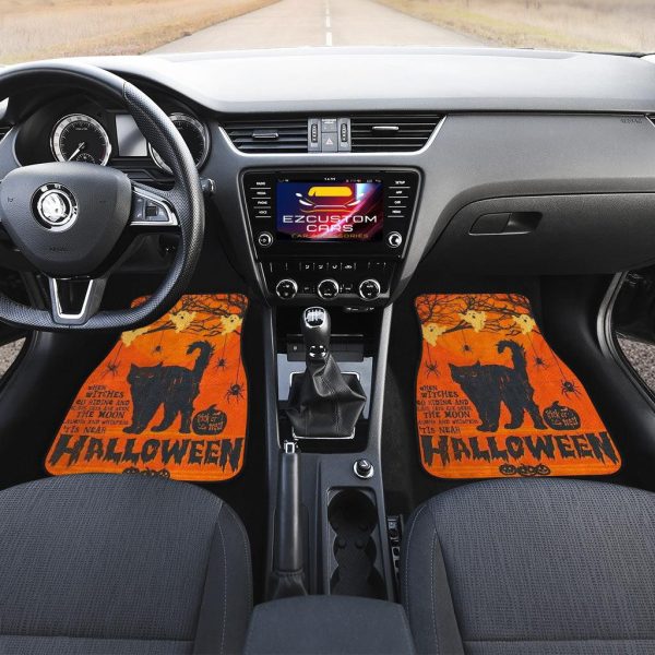 halloween car accessories custom car floor mats halloween cat and owl p7149