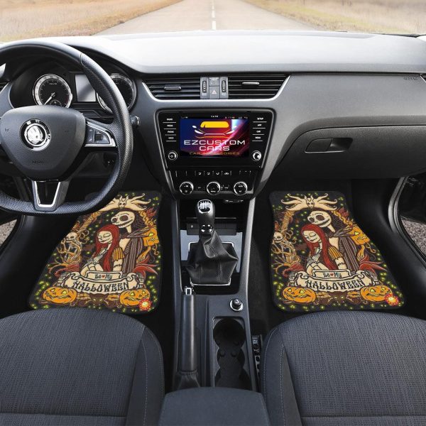 halloween car accessories custom car floor mats halloween jack and sally hfree