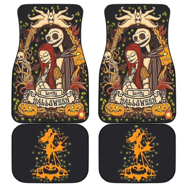 Halloween Car Accessories Custom Car Floor Mats Halloween Jack and Sally