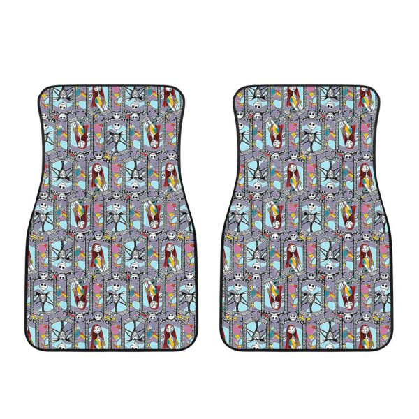 halloween car accessories custom car floor mats halloween jack sally pattern tjpv4