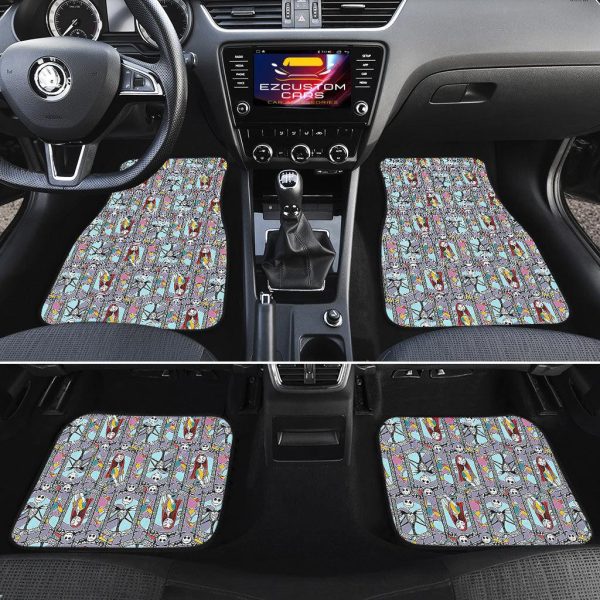 halloween car accessories custom car floor mats halloween jack sally pattern wstvi