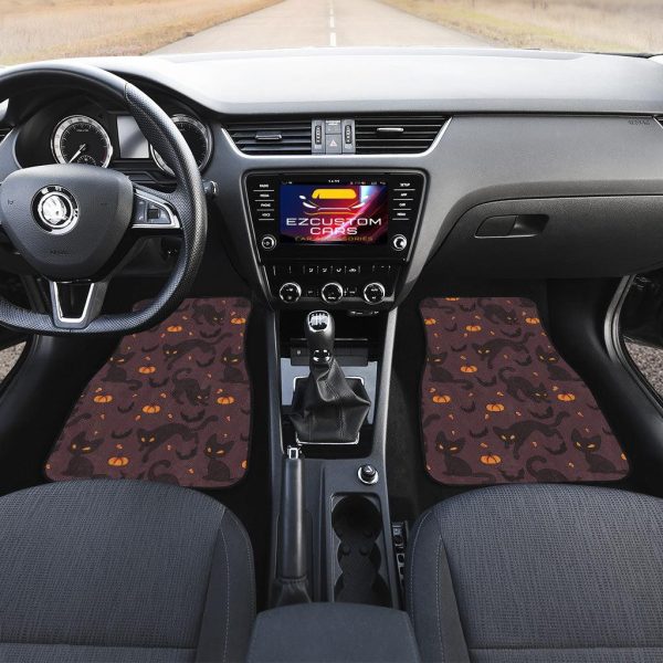 halloween car accessories custom car floor mats halloween pattern cat ml2sx