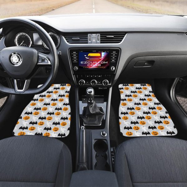 halloween car accessories custom car floor mats halloween pumpkin and bat plhxn