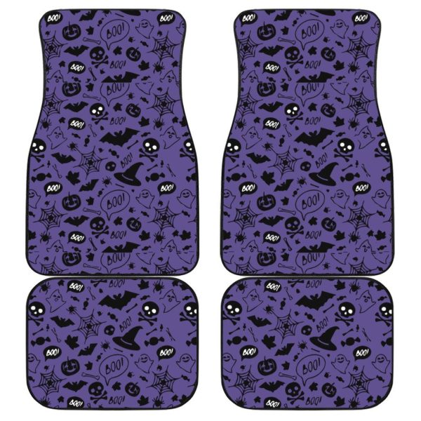 Halloween Car Accessories Custom Car Floor Mats Halloween Purple