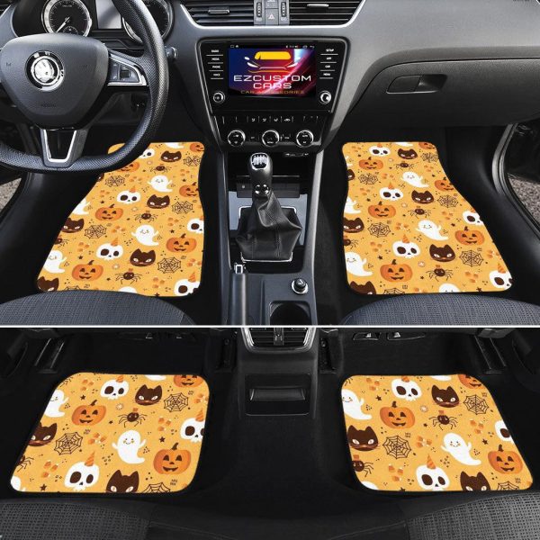 halloween car accessories custom car floor mats halloween seamless pattern wabyc