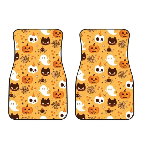 halloween car accessories custom car floor mats halloween seamless pattern xy7iz
