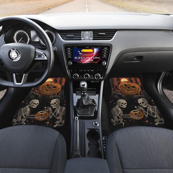 halloween car accessories custom car floor mats halloween skeleton pumpkins 9swck