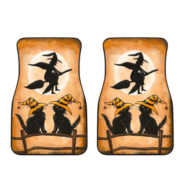 halloween car accessories custom car floor mats halloween witch and cat hn19n