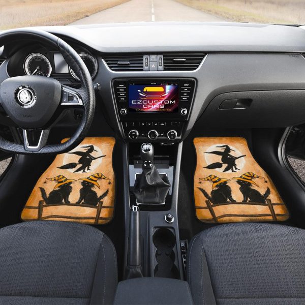 halloween car accessories custom car floor mats halloween witch and cat ncell