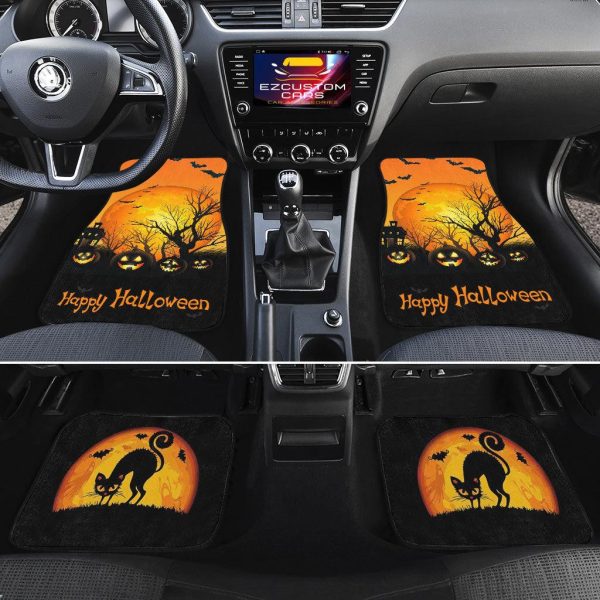 halloween car accessories custom car floor mats happy halloween mkhdu