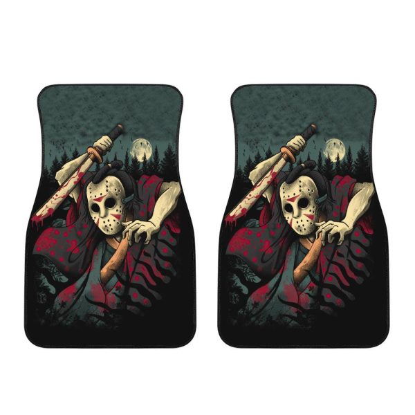Halloween Car Accessories Custom Car Floor Mats Jason Voorhees Samurai