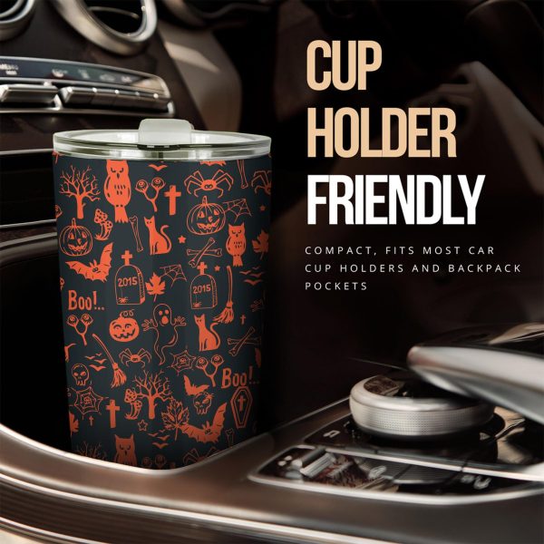 halloween car accessories custom car tumblers cup halloween boo parttern udtme