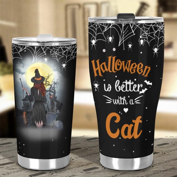 halloween car accessories custom car tumblers cup halloween cat vcycq
