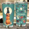 Halloween Car Accessories Custom Car Tumblers Cup Halloween Cat x Pumpkin