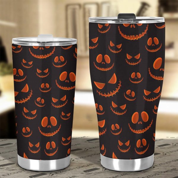 halloween car accessories custom car tumblers cup halloween horror pumpkin jack f1cfo