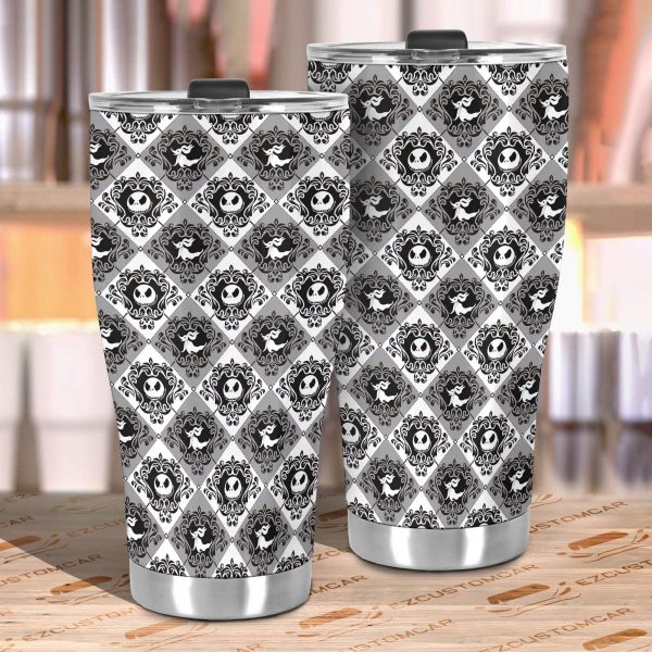 halloween car accessories custom car tumblers cup halloween jack pattern lsigx