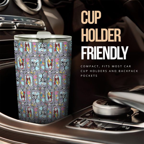halloween car accessories custom car tumblers cup halloween jack sally pattern aimzl