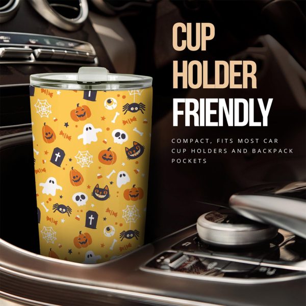 halloween car accessories custom car tumblers cup halloween pattern ghost skull pumpkin ullf3