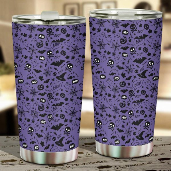 Halloween Car Accessories Custom Car Tumblers Cup Halloween Purple Halloween Car Accessories Custom Car Tumblers Cup Halloween Purple