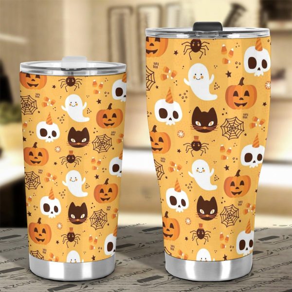 halloween car accessories custom car tumblers cup halloween seamless pattern o1qzh