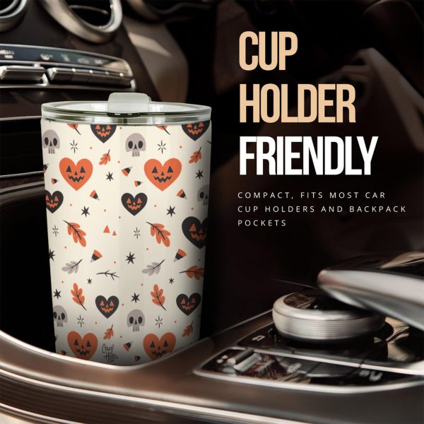 halloween car accessories custom car tumblers cup halloween skull with heart jjzqe