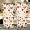 Halloween Car Accessories Custom Car Tumblers Cup Halloween Skull With Heart