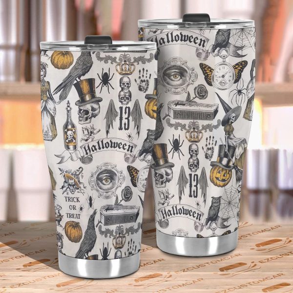 halloween car accessories custom car tumblers cup halloween trick or treat 9lta0