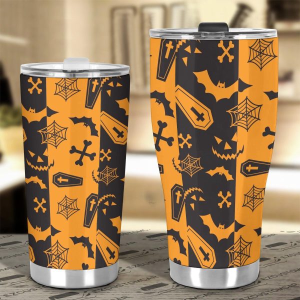 halloween car accessories custom car tumblers cup halloween variety pattern pe8hz