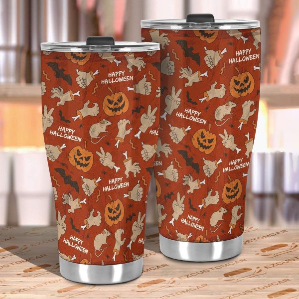 halloween car accessories custom car tumblers cup happy halloween pattern 17lji