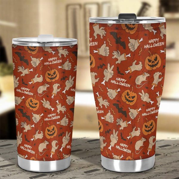 halloween car accessories custom car tumblers cup happy halloween pattern bqsdf