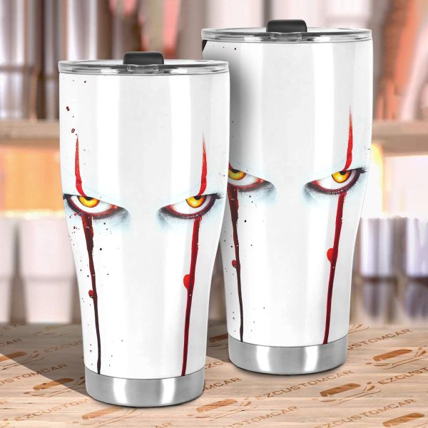 halloween car accessories custom car tumblers cup pennywise nkt7a