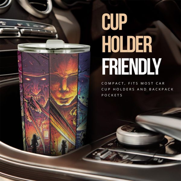 halloween car accessories custom car tumblers cup retro horror characters qttzg