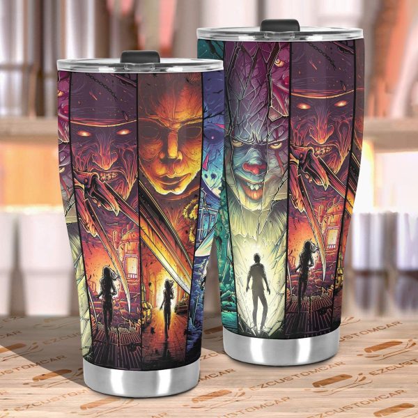 halloween car accessories custom car tumblers cup retro horror characters wwlhj