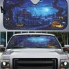 Halloween Car Accessories Custom Car Windshield Sun Shade Halloween House