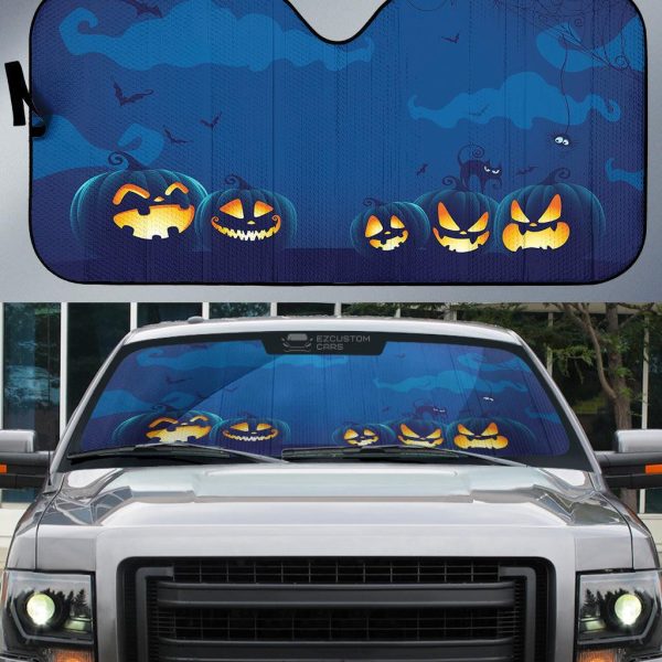 Halloween Car Accessories Custom Car Windshield Sun Shade Halloween Witch Pumpkins