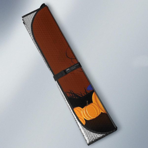 halloween car accessories custom car windshield sun shade halloween witch pumpkins skdjr
